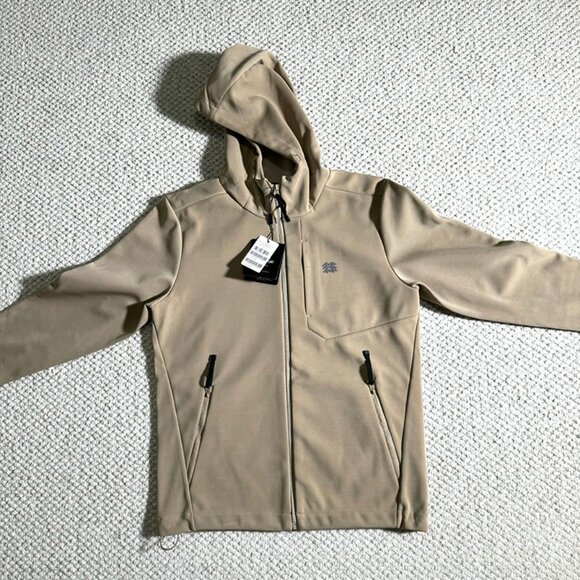 Kolon Sport Men's Hooded Khaki Jacket - Picture 2 of 9